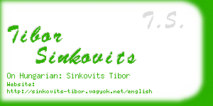 tibor sinkovits business card